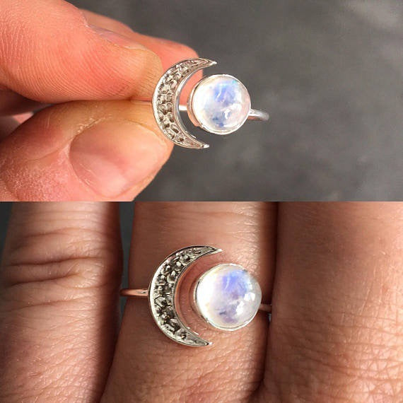 Sun Moon Stone Ring