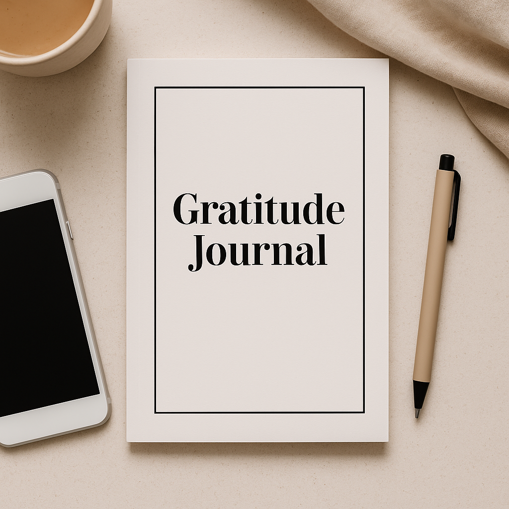 Digital Gratitude Journal in Use – Femspired Wellness & Self-Growth PDF Download