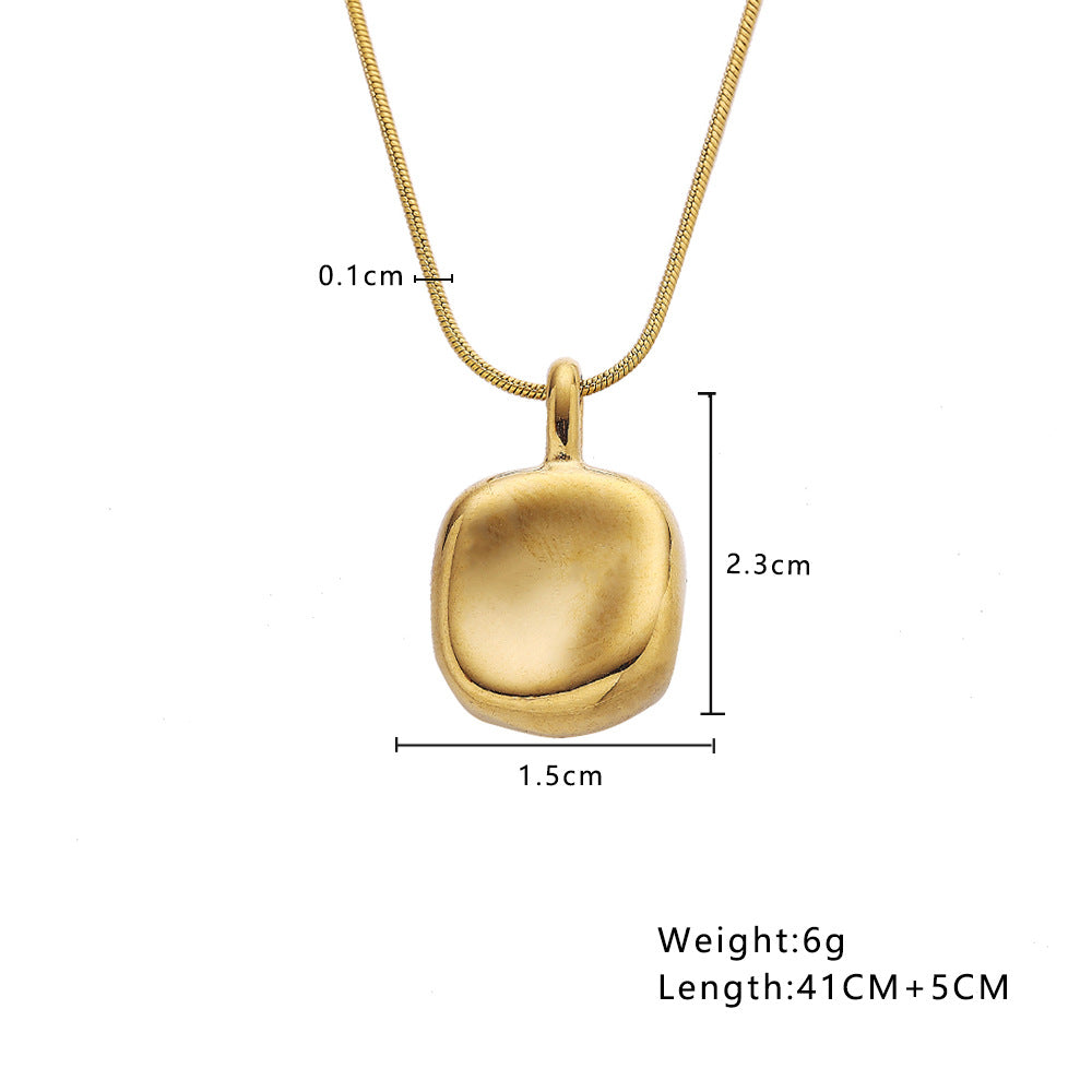 Stainless Steel Irregular Clavicle Chain Heart Shape With Diamond