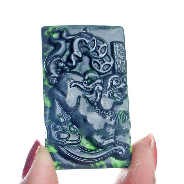 Jade Black Tag Pendant