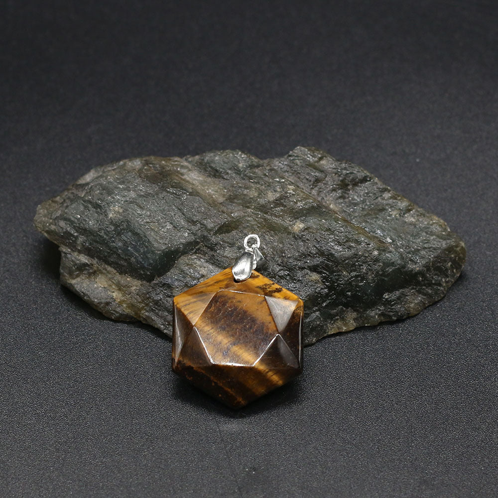 Polygon Semi-precious Stone Pendant