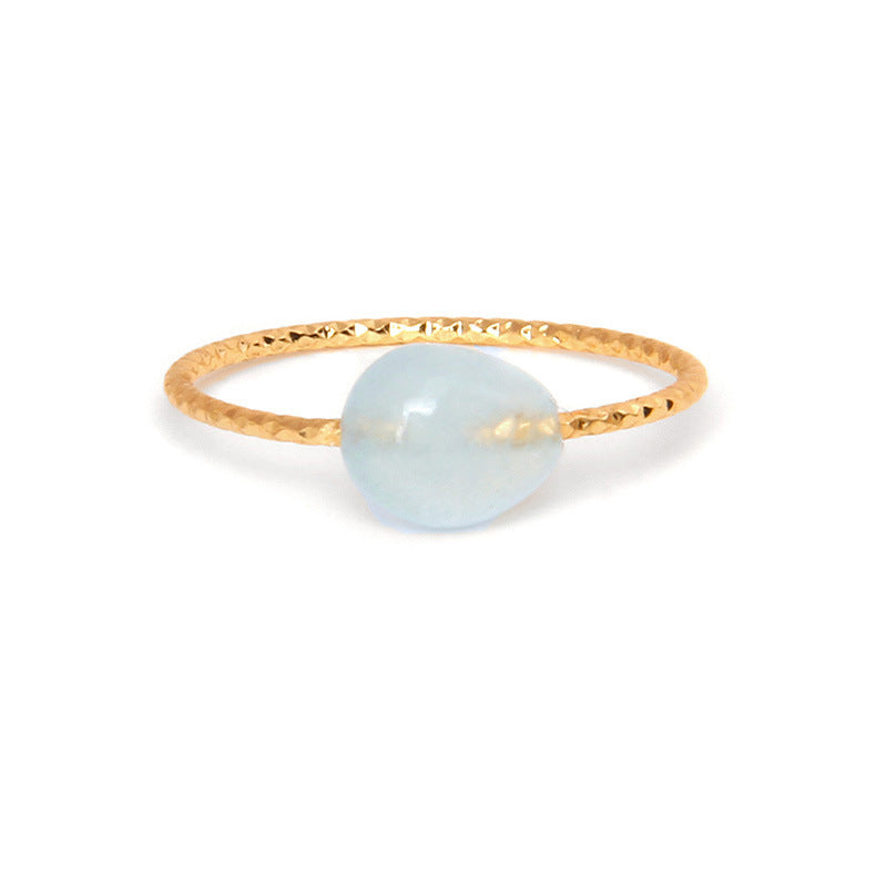 Women's Natural Stone Irregular Crystal Ring