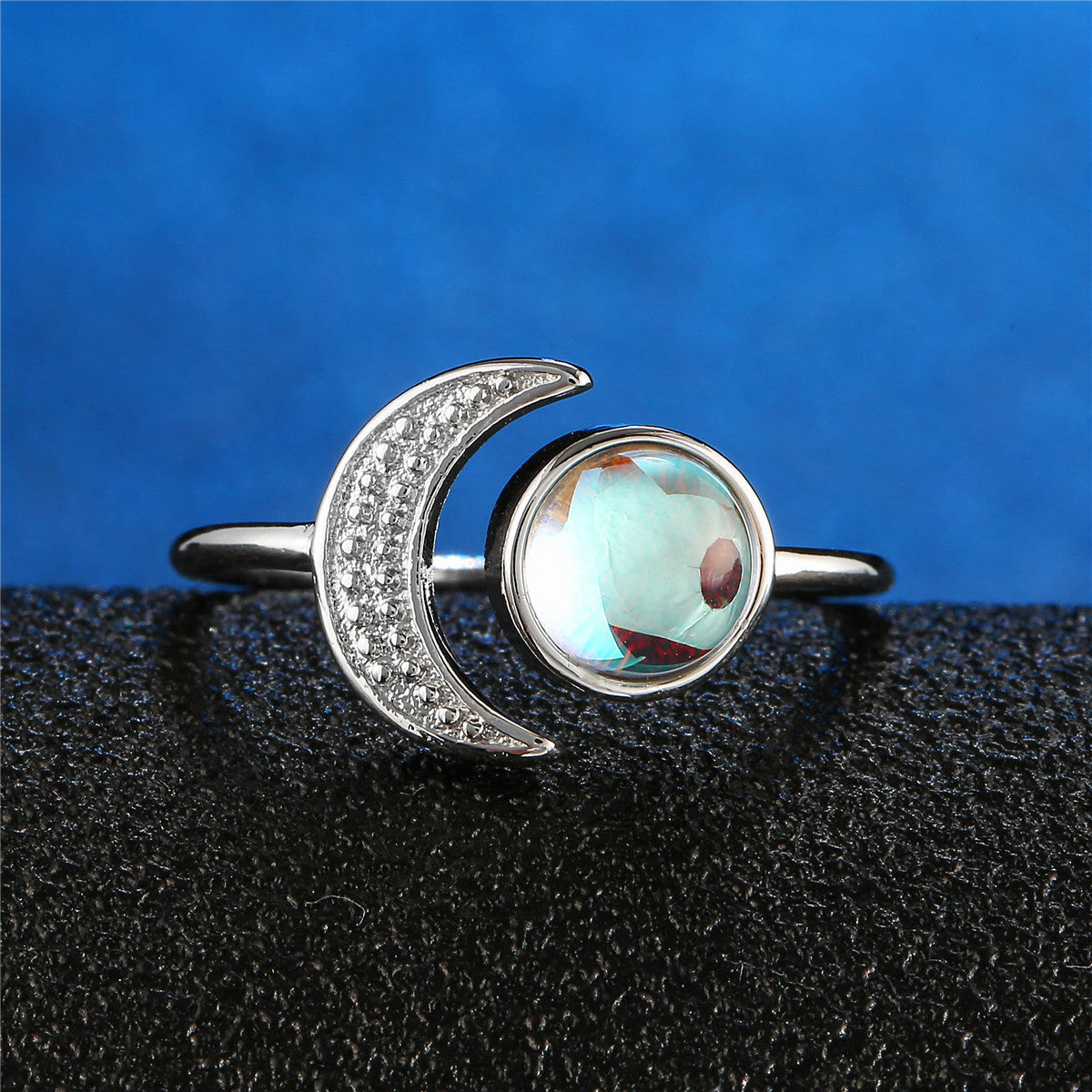 Sun Moon Stone Ring
