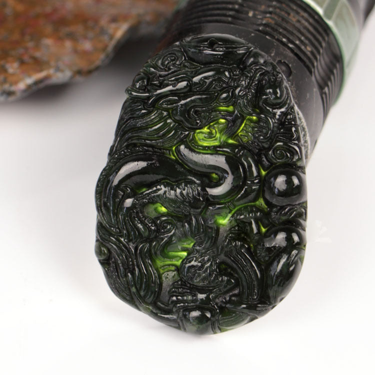 Jade Black Tag Pendant