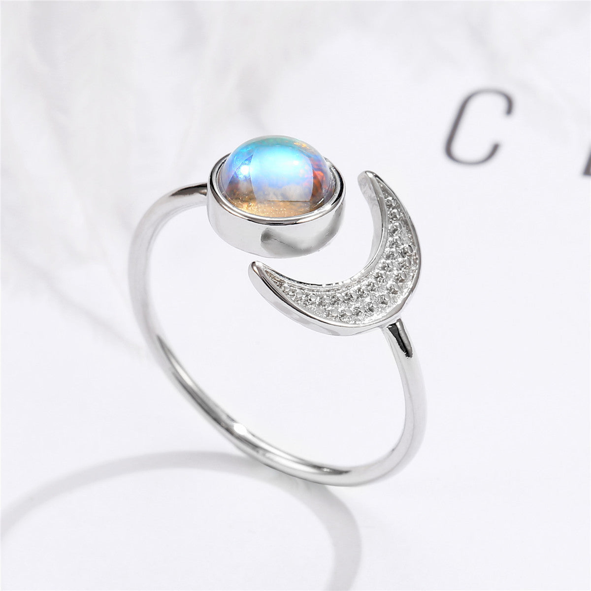 Sun Moon Stone Ring