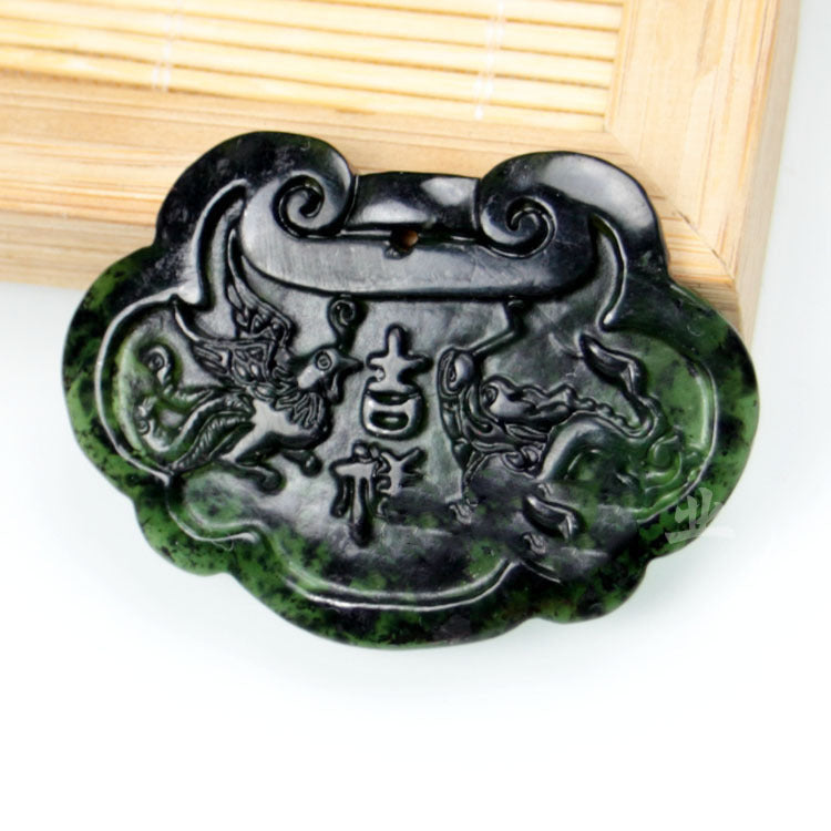 Jade Black Tag Pendant
