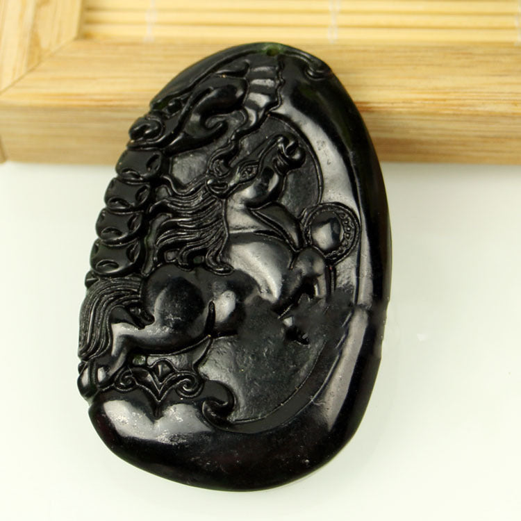 Jade Black Tag Pendant