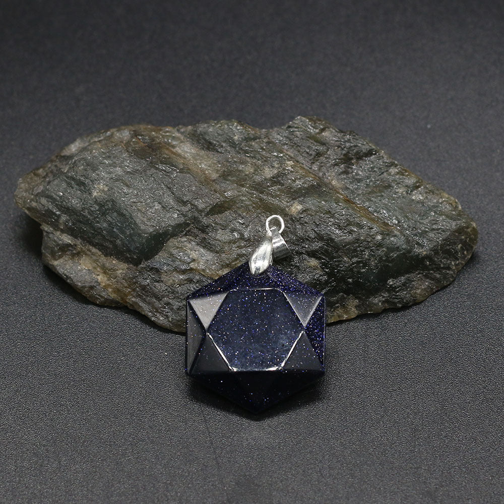 Polygon Semi-precious Stone Pendant