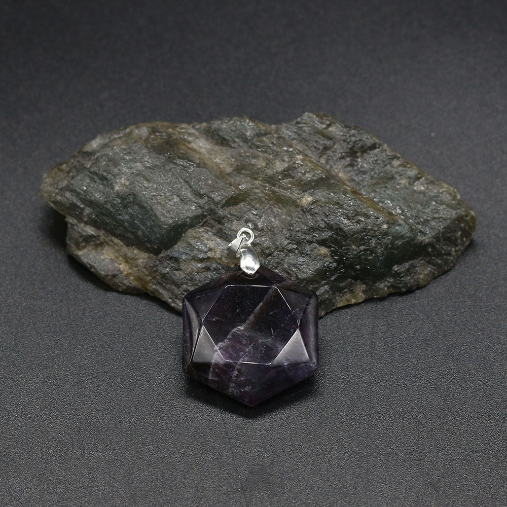 Polygon Semi-precious Stone Pendant