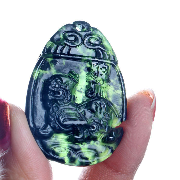 Jade Black Tag Pendant