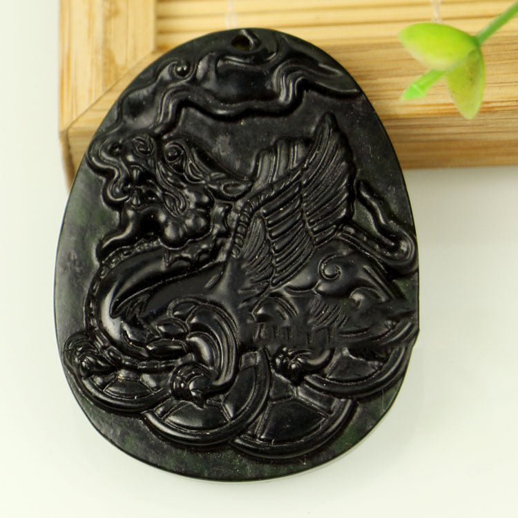 Jade Black Tag Pendant