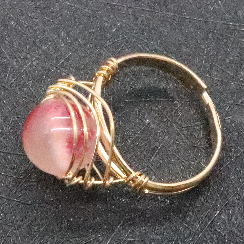Speckled Crystal Ring