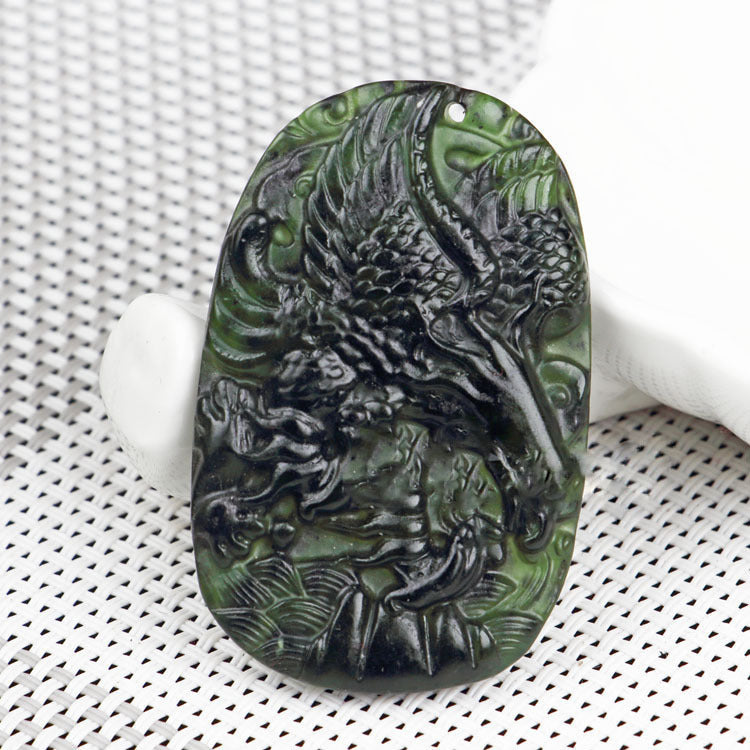 Jade Black Tag Pendant