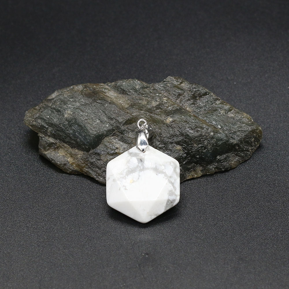 Polygon Semi-precious Stone Pendant