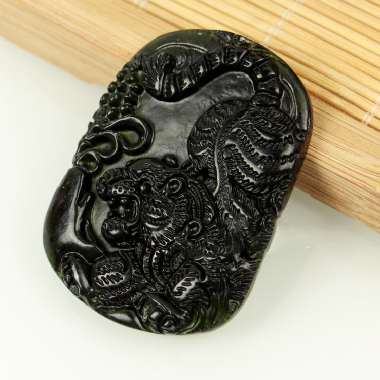 Jade Black Tag Pendant