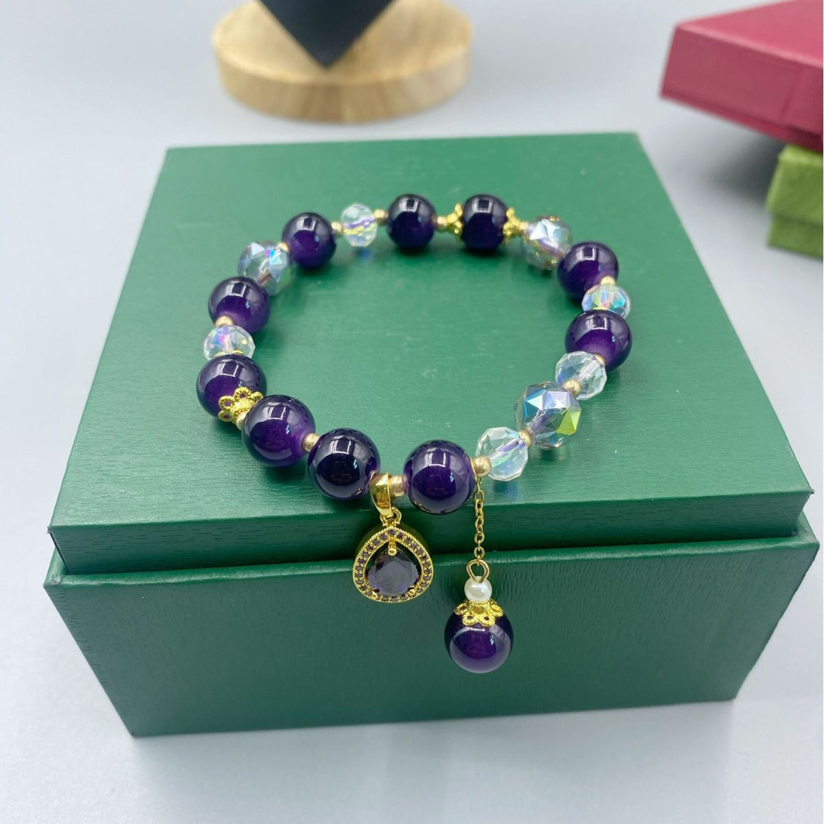 Amethyst Bracelet with charms