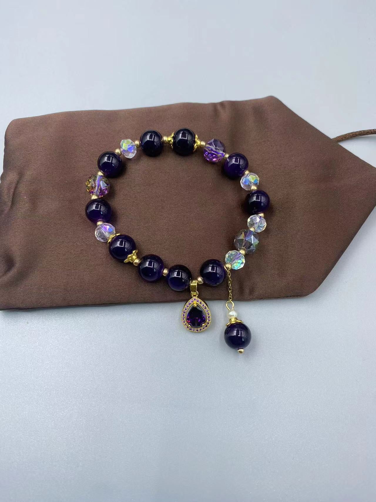 Amethyst Bracelet with charms