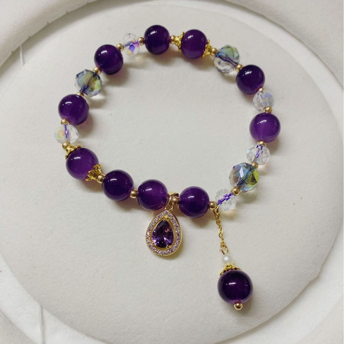 Amethyst Bracelet with charms