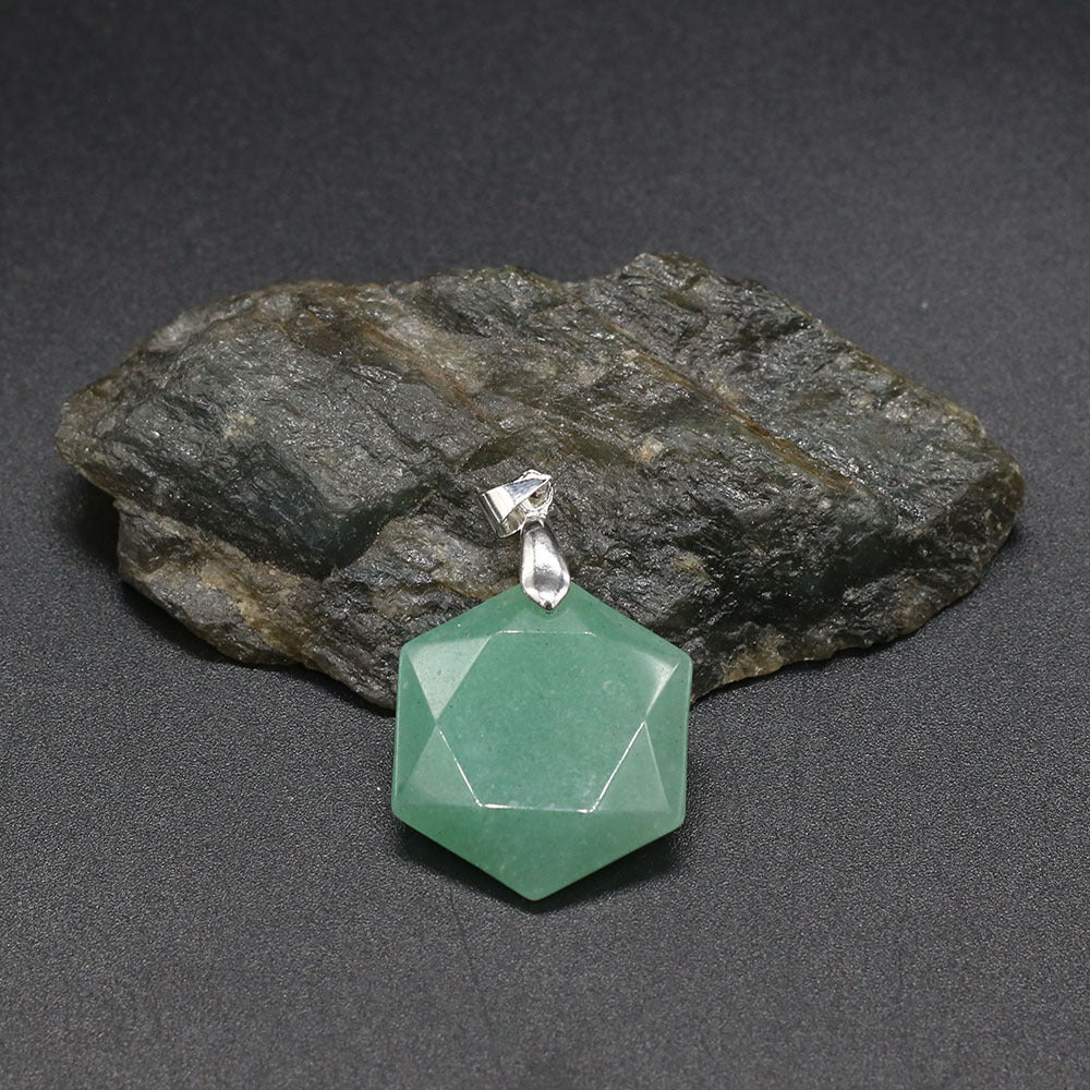 Polygon Semi-precious Stone Pendant