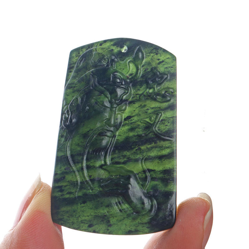 Jade Black Tag Pendant