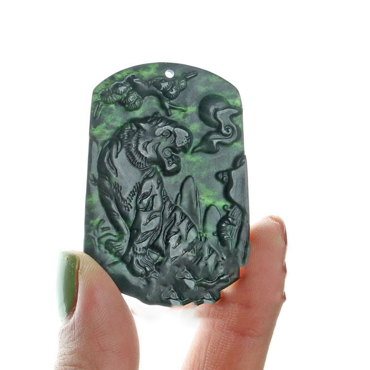 Jade Black Tag Pendant
