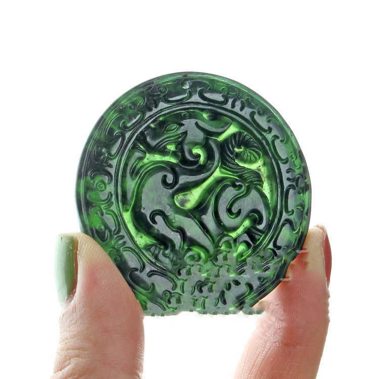 Jade Black Tag Pendant