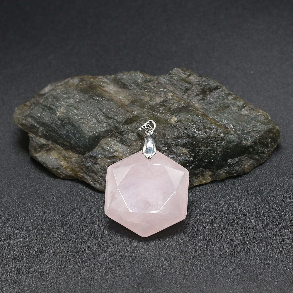 Polygon Semi-precious Stone Pendant